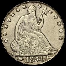 1854-O Silver Half Dollar CLOSELY UNCIRCULATED