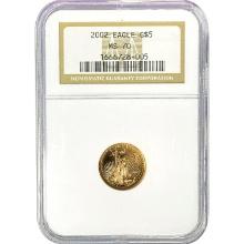 2002 Eagle G$5 NGC MS70