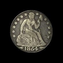 1854 Seated Liberty Dime NICELY CIRCULATED