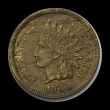 1908 Indian Head Cent LIGHTLY CIRCULATED