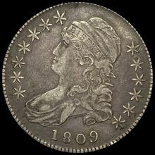 1809 Capped Bust Half Dollar LIGHTLY CIRCULATED