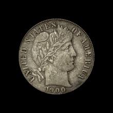 1900 Barber Dime NEARLY UNCIRCULATED