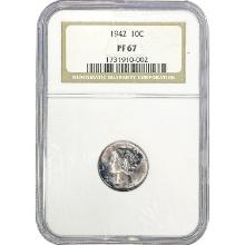 1942 10C Mercury Dime NGC PF67