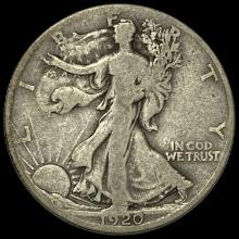 1920 Silver Half Dollar Walking Liberty LIGHTLY CIRCULATED