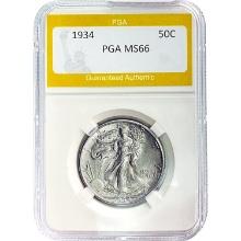 1934 Walking Liberty Half Dollar PGA MS6