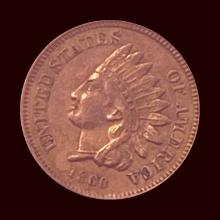 1860 Indian Head Cent CHOICE AU