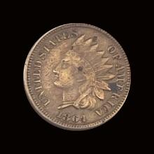 1864 Bronze Indian Head Cent ABOUT UNCIRCULATED