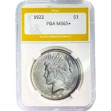 1922 Peace Dollar PGA MS65+