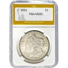 1921 Morgan Silver Dollar PGA MS65