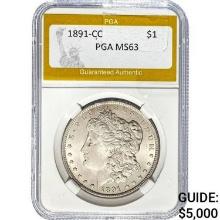 1891-CC Morgan Dollar PGA MS63