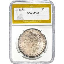 1878 Morgan Silver Dollar PGA MS64