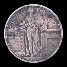 1917 Type 1 Standing Liberty Quarter LIGHTLY CIRCULATED