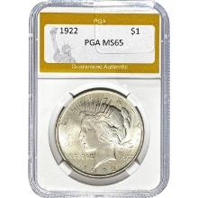 1922 Peace Dollar PGA MS65