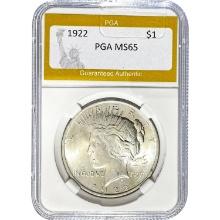 1922 Peace Dollar PGA MS65