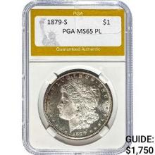 1879-S Morgan Dollar PGA MS65 PL