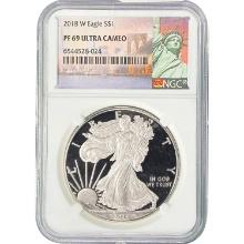 2018-W American Silver Eagle NGC PF69