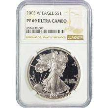 2003-W Silver Eagle NGC PF69 Ultra Cameo