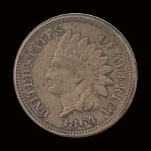 1864 Bronze Indian Head Cent ABOUT UNCIRCULATED