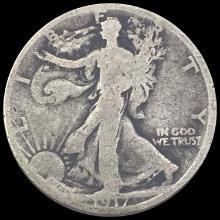 Walking Liberty Half Dollar 1917. LIGHTLY CIRCULATED