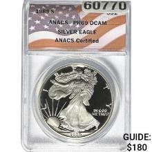 1989-S Silver Eagle ANACS PR69 DCAM