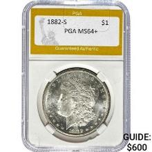 1882-S Morgan Dollar PGA MS64+