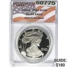 1995-P Silver Eagle ANACS PR69 DCAM