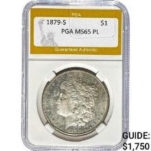 1879-S Morgan Dollar PGA MS65 PL