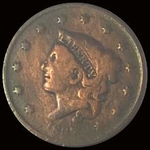 1849 Braided Hair Large Cent LIGHTLY CIRCULATED