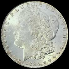 This is a 1884 Morgan Silver Dollar. SUPERB GEM BU