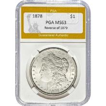 1878 Morgan Silver Dollar PGA MS63