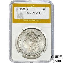 1880-S Morgan Dollar PGA MS65 PL