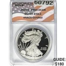 2016-W Silver Eagle ANACS PR69 DCAM