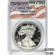 2017-W Silver Eagle ANACS PR69 DCAM