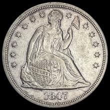 1847 Seated Liberty Dollar CLOSELY UNCIRCULATED CLOSELY UNCIRCULATED