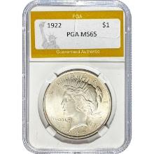 1922 Peace Dollar PGA MS65