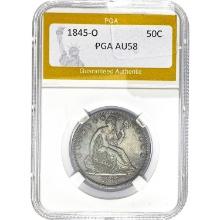 1845-O Seated Liberty Half Dollar PGA AU
