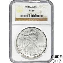 2000 American Silver Eagle NGC MS69