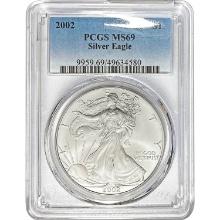2002 Silver Eagle PCGS MS69