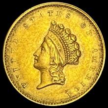 1855 Indian Princess Head Gold Dollar CHOICE AU CHOICE AU