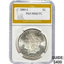 1880-S Morgan Dollar PGA MS63 PL