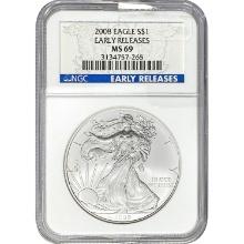 2008 American Silver Eagle NGC MS69