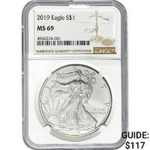2019 American Silver Eagle NGC MS69