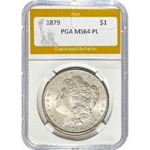1879 Morgan Silver Dollar PGA MS64 PL