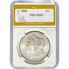 1884 Morgan Silver Dollar PGA MS65