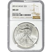 2014 American Silver Eagle NGC MS69