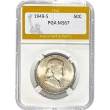 1949-S Franklin Half Dollar PGA MS67