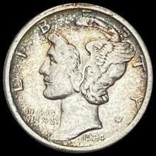 1924 Mercury Dime CLOSELY UNCIRCULATED CLOSELY UNCIRCULATED