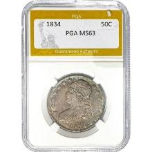 1834 Capped Bust Half Dollar PGA MS63