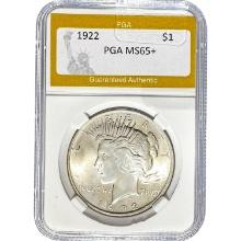 1922 Peace Dollar PGA MS65+