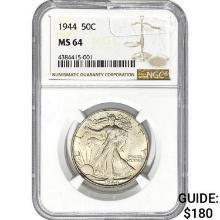 1944 50C Walking Liberty Half Dollar NGC